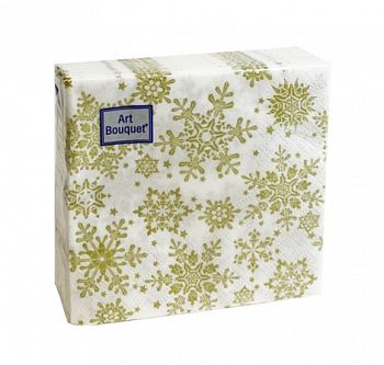 Салфетки бумажные DESNA BOUQUET НГ "Золотый снежки" 20*20 2-слойные 30листов/26шт Салфетки бумажные DESNA BOUQUET НГ "Золотый снежки" 20*20 2-слойные 30листов/26шт