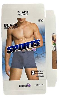 Трусы Мужские 2шт. BLАCK PROJEST 70439 боксерки L-3XL 4/10/90