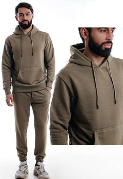 Костюм спортивный М. САМО 98035 начес,хаки р.M-3XL 5/20 *