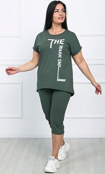 Костюм ДАРЬЯ М675 кулирка (футболка+бриджи) р.48-58 *