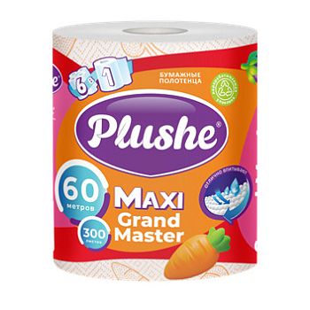 Полотенца бум. 2-сл. "Plushe Maxi Grand Master"(уп.1рул*60м) 10 шт. Полотенца бум. 2-сл. "Plushe Maxi Grand Master"(уп.1рул*60м) 10 шт.