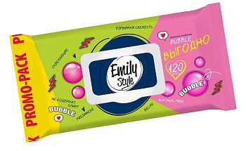 Салфетки влажные Emily Style (уп 120шт) Bubble fresh с клапаном 6950/7995 1/14 Салфетки влажные Emily Style (уп 120шт) Bubble fresh с клапаном 6950/7995 1/14