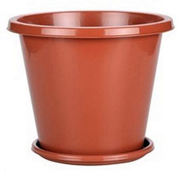 Горшок 2 литра Эконом коричневый М6601 уп30