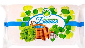 Мыло туалетное "Банное" Флора 100гр 1/90