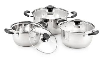 Кастрюля набор Teco TC-CS03-3 6 предметов 1/2/2,8