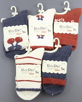 Носки Ж. вязан. шерсть RoeRue 2703-2 10/360 кашемир