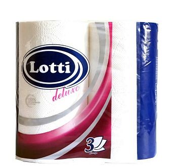 Т/бумага 3-сл. "LOTTI DELUXE" (уп=4шт/14,5м)(0726) 1/12