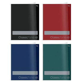 Тетрадь 48л КЛЕТ BG  "Классические цвета", пластиковая обложка