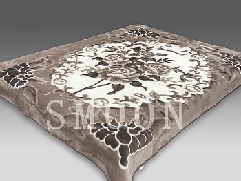 Плед 160*220 гладк"SMOON"7038 Бабочка 10шт