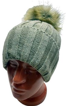 Шапка Ж. мол. с помпоном 