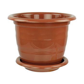Горшок 1 литр Виола коричневый М1331 1/20