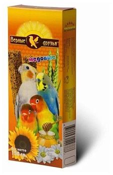 Корм для попугаев волнистых (лакомство) Верные друзья медовое 150гр/15
