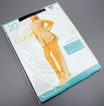 Колготки GLAM Edera 20ден р.3 черн 1/12 *