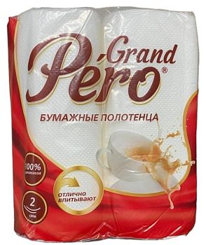 Полотенца бумажные 2 слойные Grand Pero (2шт) 1/12шт Полотенца бумажные 2 слойные Grand Pero (2шт) 1/12шт