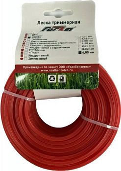 Леска для триммера FORZA  4мм*15м квадрат 