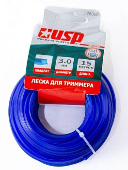 Леска для триммера 3мм*15м квадрат Успех 