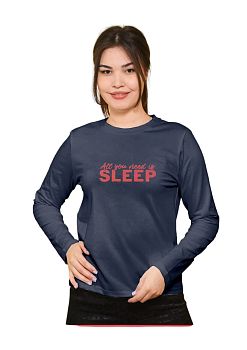 Футболка Ж. САМО дл.рукав,тёмно-синяя 48018 р44-54 6/120