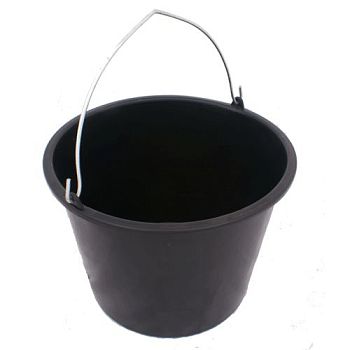 Ведро 20 литров черное строительное Мультипласт 10/10 Ведро 20 литров черное строительное Мультипласт 10/10
