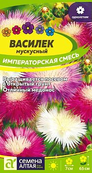 Цветы Василек Императорская Смесь мускусный/Сем Алт/цп 0,2 гр. (2029)