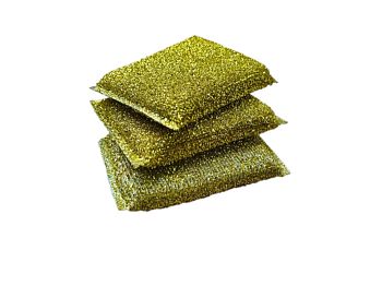 Губка для посуды Золото 1уп=3шт МГП-003 1/144