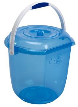 Ведро 12 литров с плоской стороной с крышкой Бриг Ведро 12 литров с плоской стороной с крышкой Бриг