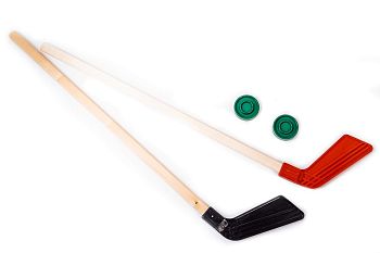 Набор хоккейный "2Клюшки(80см) + 2Шайбы"
