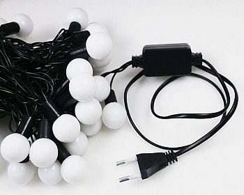 Эл.гирлянда уличная ШАРИКИ 10м 100LED 2261 ТЕП.БЕЛЫЙ 1/10
