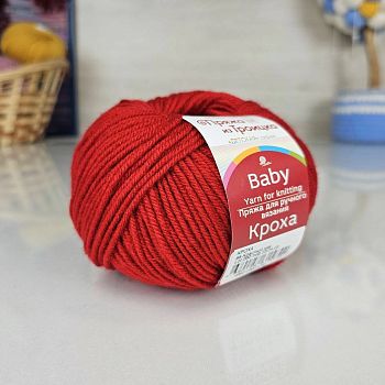 Пряжа Кроха 88 - Красный мак (в уп.10шт)