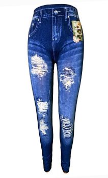 Лосины Ж. Наташа лето Джинс 1670 эластан 2XL-5XL 1/120