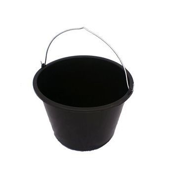 Ведро 12л строительное черное 10/10