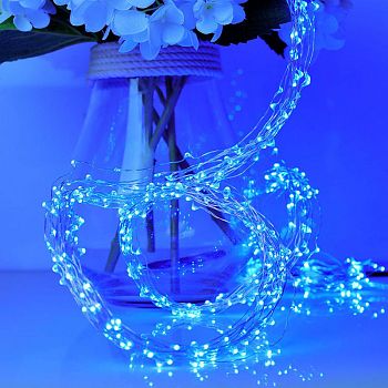 Эл.гирлянда уличная ХВОСТ 600LED 2,2mTY600-В СИНИЙ