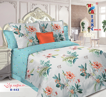 КПБ поплин Ивтекс 2сп+европрост B-443 Зульфия 135г/м2