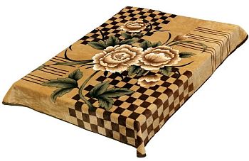 Плед 200*240 выбитый"SMOON"8085-1 Шахматы 1/8