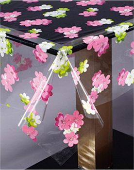 Клеенка MIRAGE прозрачная с печатью 1,37м*0,10мм*25 078А Клеенка MIRAGE прозрачная с печатью 1,37м*0,10мм*25 078А