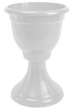 Горшок Кашпо 25 литров на пьедестале белый Бриг