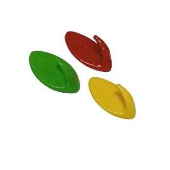 Крючки для полотенец 3 шт цветные 2433