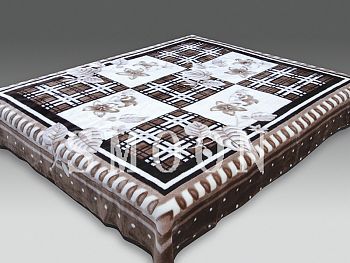 Плед 200*240 гладк"SMOON"6026 Решётка 10шт