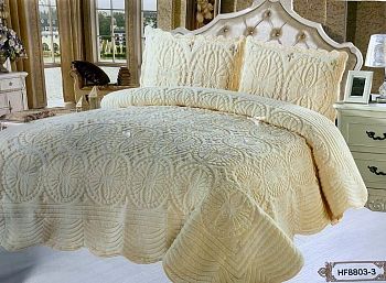 Покрывало 220*240"SMOON" стег.Версаче Персик HF880-3 1/7