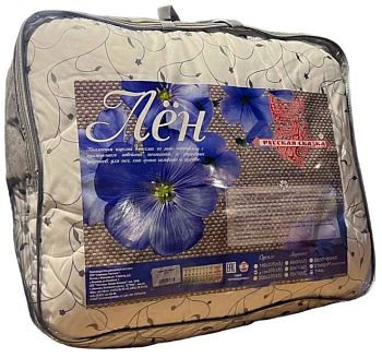 Одеяло ЗИМА Лен  Русская сказка  1,5сп