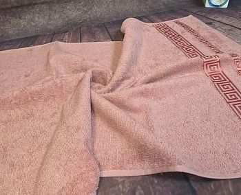 Полотенце мах. 35*70 темно-розовый "Греческий узор" J-038 1632 Нежный сон по 5шт 430г/м2