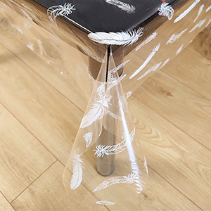 Клеенка MIRAGE прозрачная с печатью 1,37м*0,10мм*25 T1119