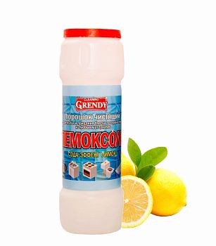Средство для кухни и ванной GRENDY Пемоксоль сода-эффект Лимон 400гр 1/20шт 