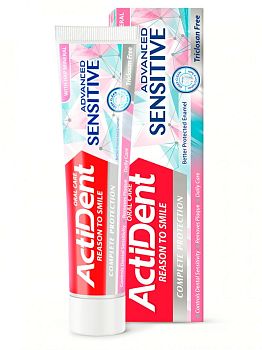 Зубная паста ACTIDENT Иран Для чувствительных зубов и десен Sensetiv 130гр 1/48