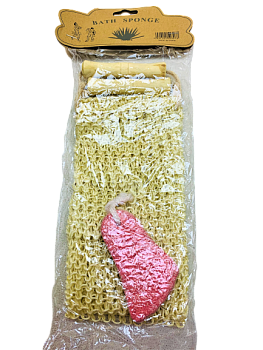 Мочалка для тела с дер.ручками+пемза