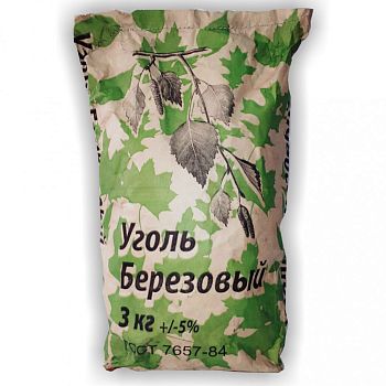Уголь береза 3кг УЦЕНКА