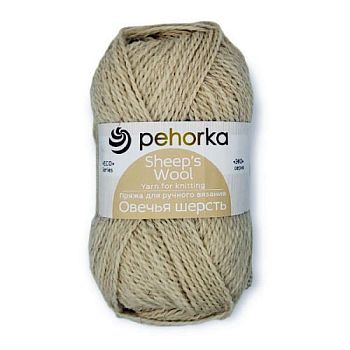 Пряжа Овечья Шерсть 166 - суровый (в уп.10шт)
