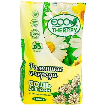 Соль для ванной Ecotherapy Ромашка и череда 1кг (1004) 1/20