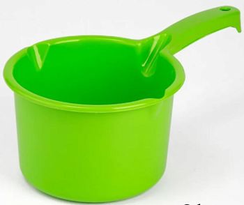 Ковш 1,6л с 2-мя носиками для слива (перламутровый изумрудный) ОНЕСТ КВП1,6-01