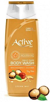 Гель для душа ACTIVE Иран парф. Care & Beauty с экстр. жожоба и маслом макадамии 400мл yellow (5816)