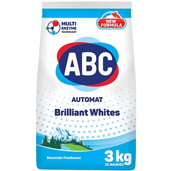 Порошок стиральный ABC Свежесть гор 3кг 1/6 (1225) Порошок стиральный ABC Свежесть гор 3кг 1/6 (1225)
